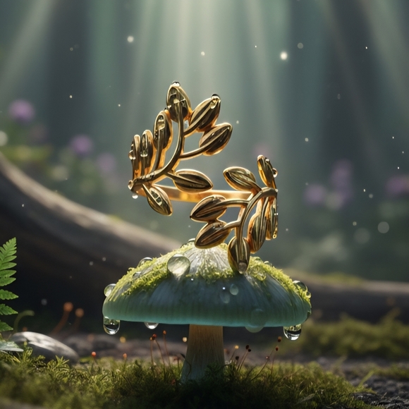 🆕️14K Gold Plated Stainless Steel Adjustable Trendy Statement Fashion Leaf Ring - Picture 12 of 12